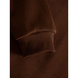 Plus Size Women's Cute Puppy Print Hoodie - Cozy Fleece-Lined Sweatshirt with Front Pocket & Drawstring Hood, Machine Washable Fall Winter Casual Fashion, Cute Hoodies, Autumn Apparel, Playful Design, Durable Zipper Detail