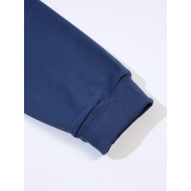 Plus Size Women's Loose Fit Long Sleeve Sweatshirt - Geometric Pattern Round Neck Casual Pullover, All-Season Soft Breathable Fabric, Machine Washable for Everyday Comfort, Comfortable Clothing, Playful Design, Easy Care Material