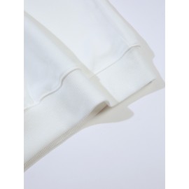 Plus Size Women's Loose Fit Long Sleeve Sweatshirt - Geometric Pattern Round Neck Casual Pullover, All-Season Soft Breathable Fabric, Machine Washable for Everyday Comfort, Comfortable Clothing, Playful Design, Easy Care Material