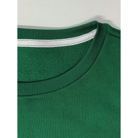 [Mom & Grandma Sweatshirt] 100% Polyester Blessed to be Called Mom & Grandma Women's Plus Size Casual Sweatshirt - Vibrant Green Geometric Print, Machine Washable, Autumn Winter Warmth, Family Gift Idea, Graphic Crewneck Top