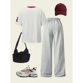 [Y2K HAWKIA Joggers] Women's Y2K Fashion Pants - Lightweight & Breathable HAWKIA Print Joggers for Spring/Summer Casual Wear | Comfortable Y2K Style Jogger Pants